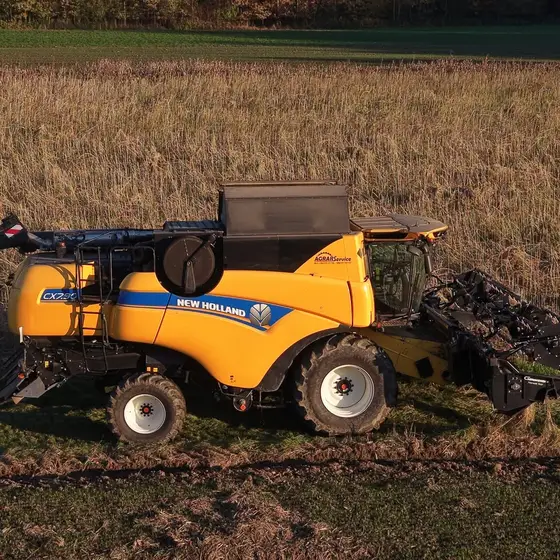 Žetvena glava Geringhoff Harvest Star med žetvijo konoplje